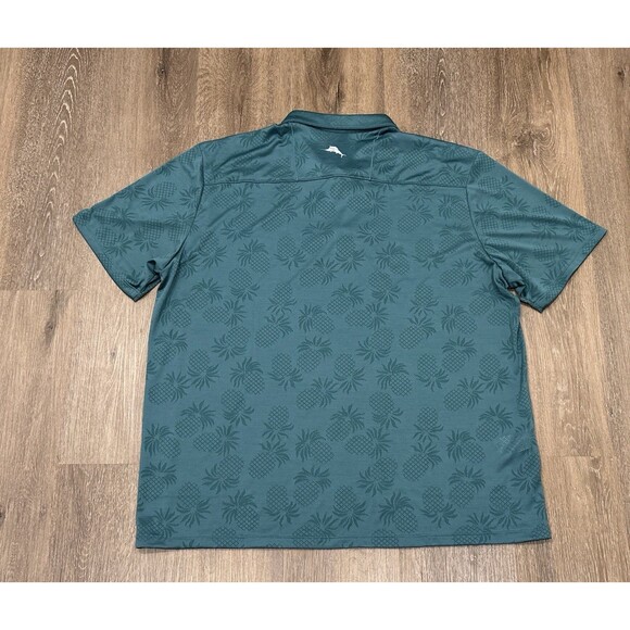 Tommy Bahama Island Zone Polo Shirt Mens XXL Pineapple Performance Golf Stretch - Picture 7 of 9